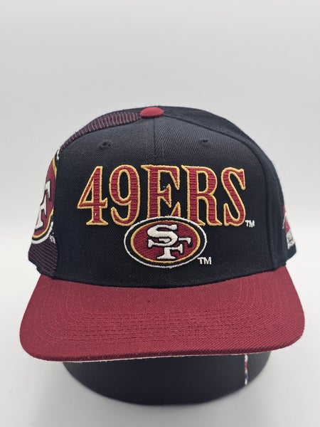 Vintage 49ers Sports Specialties Black Laser NFL Wool Blend Hat Cap Vtg Snapback