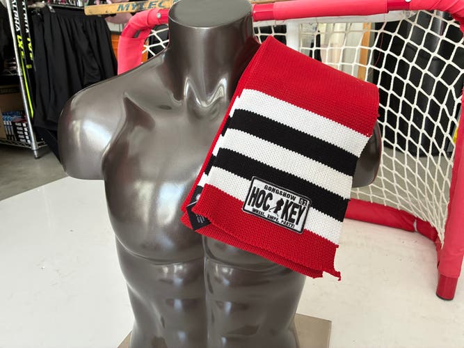 Chicago Blackhawks Knit Scarf, Red (New)