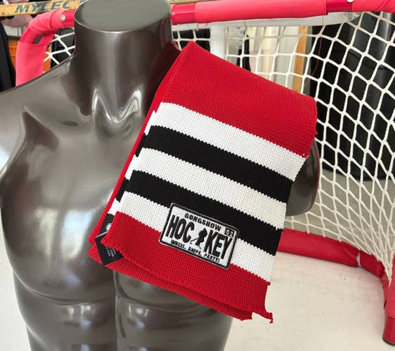 Chicago Blackhawks Knit Scarf, Red (New)