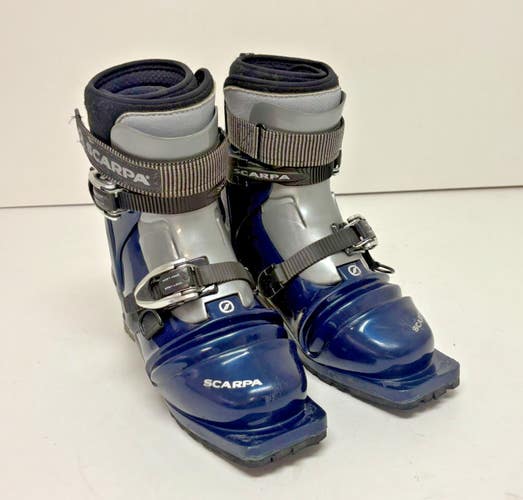 Scarpa T3 3-Pin 75mm Telemark Ski Boots Wrap Liners MDP 26.5 US Men's 8.5 LOOK