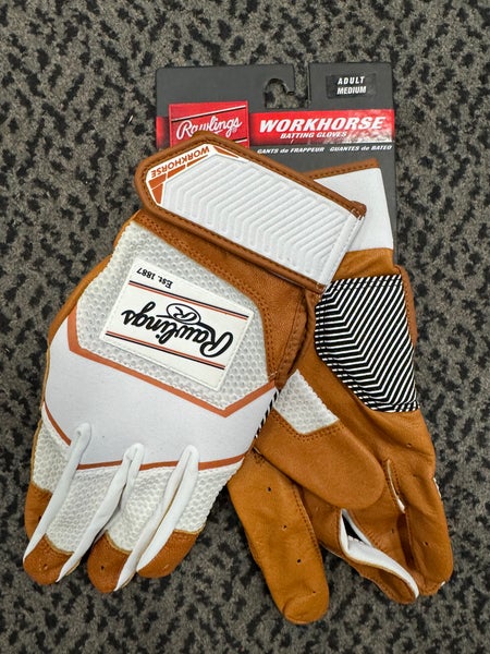 Adult Medium Rawlings Workhorse Batting Gloves (New)