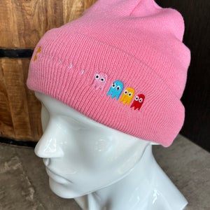 Pink Pac-Man Knit Beanie/Touque (New)