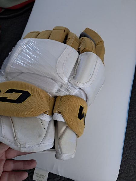 CCM HG12 hockey gloves- Vegas Golden Knights; NHL game worn gloves (VGK) 14" -McNabb