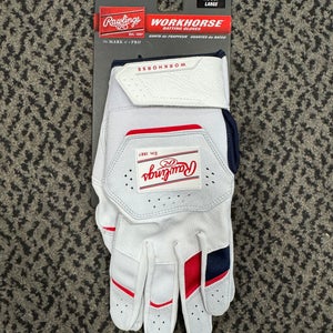 Adult Large Rawlings Workhorse Batting Gloves (New)