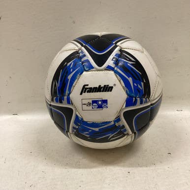 Used Franklin ALL WEATHER All Size Soccer Ball White/Black/Royal 3 11725-S000492130