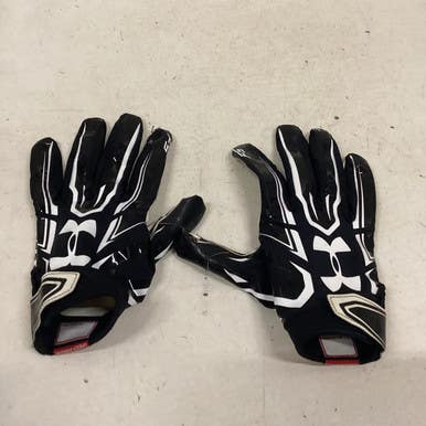 Used Under Armour FOOTBALL GLOVES FB Gloves Black MD 11725-S000491988