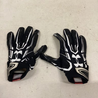 Used Under Armour FOOTBALL GLOVES FB Gloves Black MD 11725-S000491988