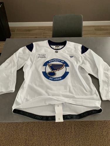 St Louis Blues Fanatics MIC Pro Stock Hockey Practice Jersey 56 (Used)