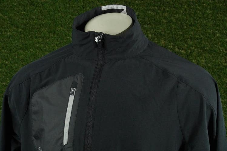 MENS LARGE ZERO RESTRICTION Z700 JACKET FULL ZIP LONG SLEEVE BLACK, VGC