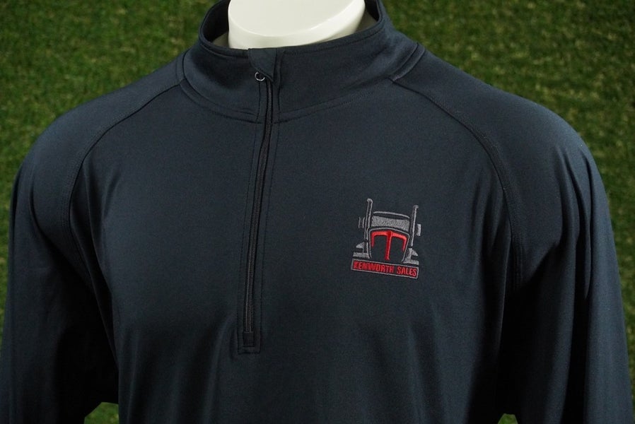 MENS XL SPORT-TEK SPORT-WICK PULLOVER KENSWORTH 1/4 ZIP LONG SLEEVE BLACK, VGC