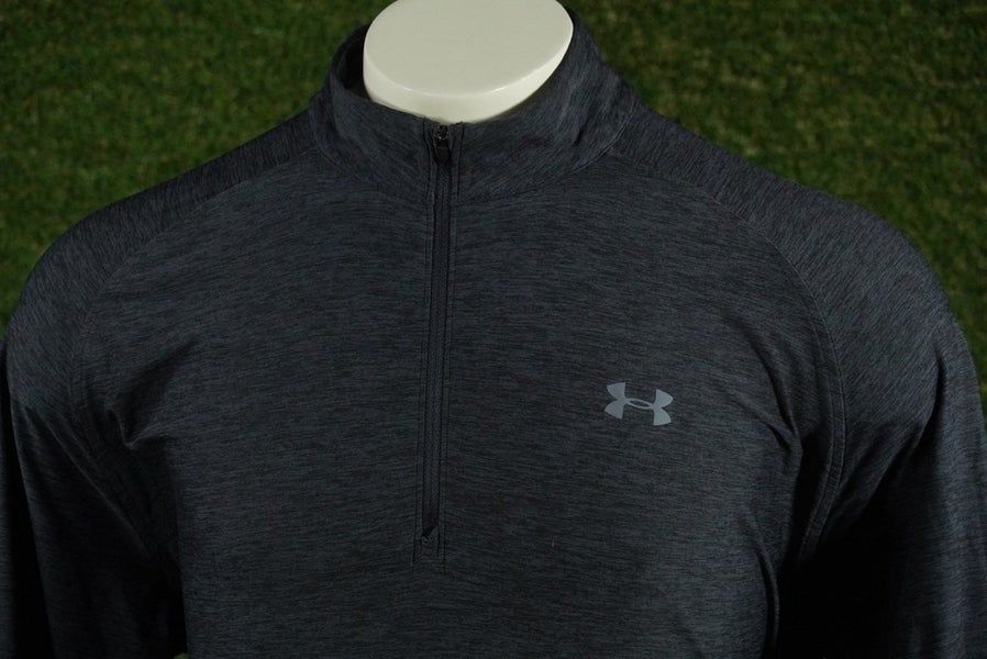 MENS XL UNDER ARMOUR PULLOVER 1/2 ZIP LONG SLEEVE BLACK, VGC