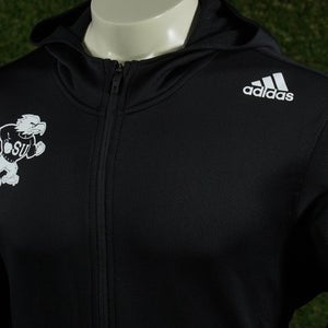 MENS XL ADIDAS ORIGINAL AEROMOTION JACKET SUU + LOGOS LONG SLEEVE BLACK VGC