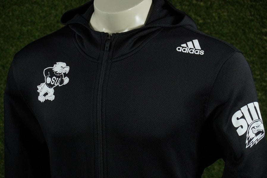 MENS XL ADIDAS ORIGINAL AEROMOTION JACKET SUU + LOGOS LONG SLEEVE BLACK VGC