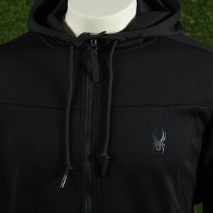 MENS XL SPYDER ACTIVE JACKET FULL ZIP LONG SLEEVE BLACK, VGC
