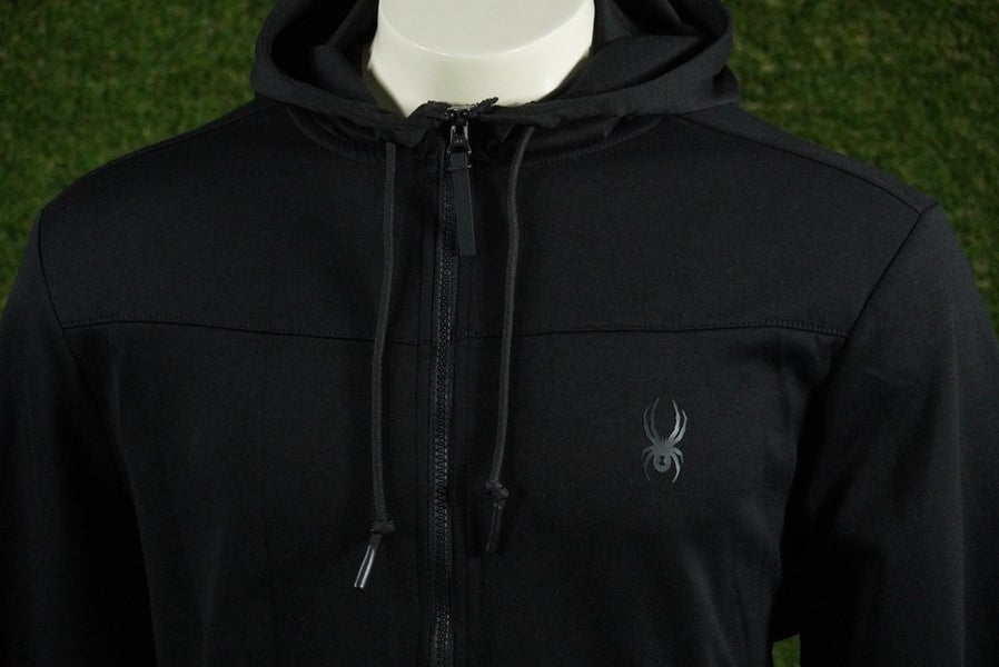 MENS XL SPYDER ACTIVE JACKET FULL ZIP LONG SLEEVE BLACK, VGC