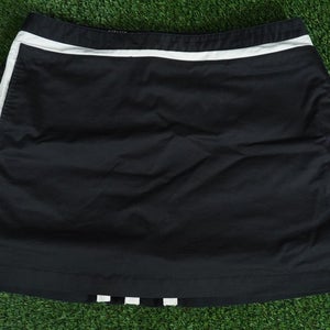 WOMEN'S LARGE ADIDAS STRETCH SKORT GOLF SKIRT SIZE 14 BLACK / WHITE, VGC