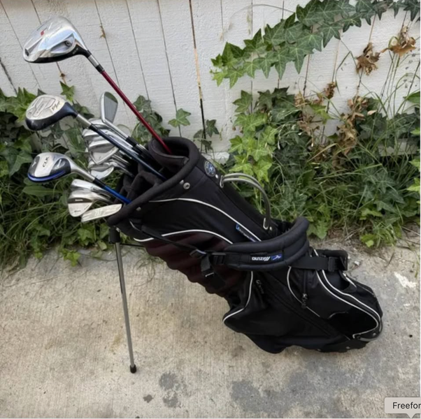 Mizuno MP64 Mens Right Handed Golf Club Complete Set With Mizuno Bag