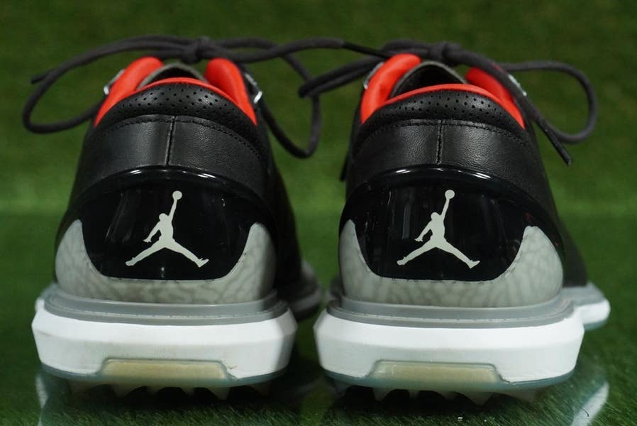 NIKE AIR JORDAN ADG 4 GOLF SHOES MENS 11.5 SPIKELESS, BLACK CEMENT