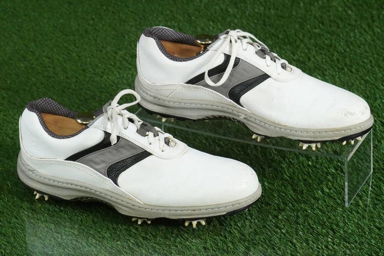 FOOTJOY CONTOUR SERIES GOLF SHOES MENS 11.5M, WHITE / GRAY ~ 54148