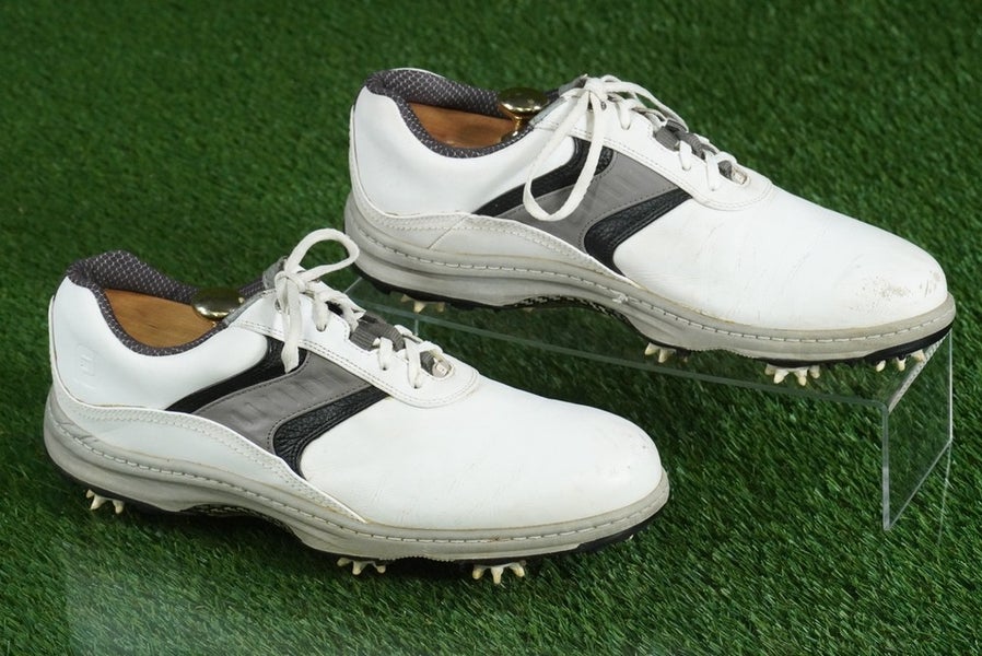 FOOTJOY CONTOUR SERIES GOLF SHOES MENS 11.5M, WHITE / GRAY ~ 54148