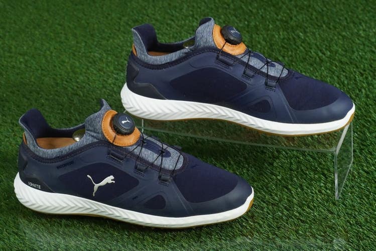PUMA IGNITE PWRADAPT GOLF SHOES CAGED DISC CLOSURE MENS 9, BLUE