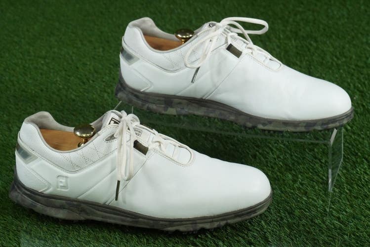 FOOTJOY PRO SL GOLF SHOES MENS 11.5M, WHITE / CAMO ~ 53069