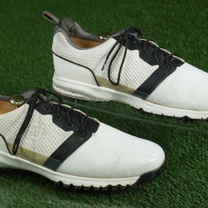 FOOTJOY CONTOUR GOLF SHOES MENS 11.5M, WHITE / BLACK ~ 54091