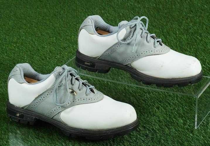 NEW BALANCE BREAST CANCER AWARENESS GOLF SHOES MENS 7.5, WHITE / GRAY ~ WG1275PR