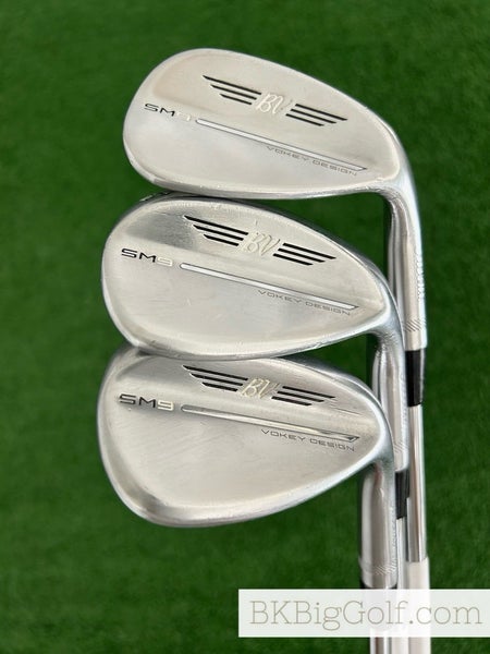 Titleist Vokey SM9 Chrome 3 Wedge Set (50, 54, & 58 Degrees)