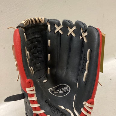 Used Rawlings PL115G BB/SB Glove RH Throw Grey And Red 11 1/2" 11725-S000490037
