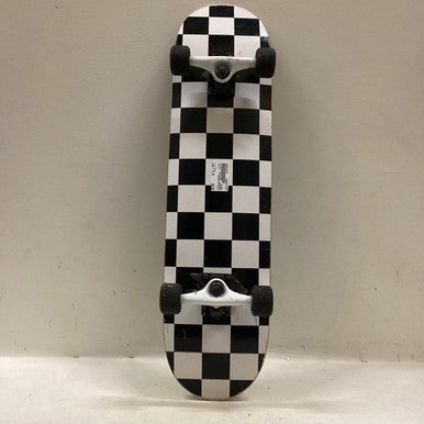 Used Yocaher CHECKERED SKATEBOARD Complete Skateboard Black 7 3/4" 11725-S000491939