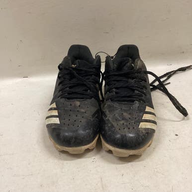 Used Adidas BB CLEATS BB/SB Cleats Black And White Junior 01.5 11725-S000490910