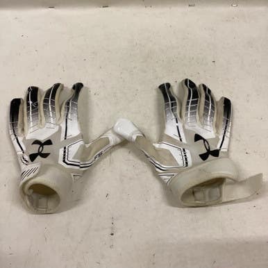 Used Under Armour F6 FB Gloves Black And White XL 11725-S000491093