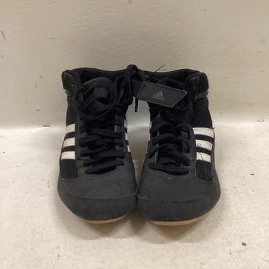 Used Adidas Wrestling Shoes Black Junior 04.5 11725-S000491378