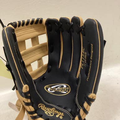 Used Rawlings PL115BC BB/SB Glove RH Throw Black And Natural 11 1/2" 11725-S000491510