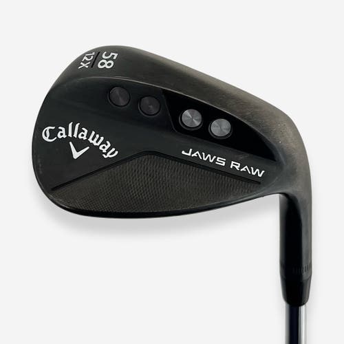 Callaway Jaws Raw Black Wedge 58° 12 Bounce Right Handed Wedge Flex Steel Shaft