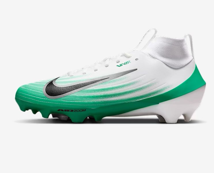 Nike Air Zoom Vapor Pro 1  White Green Football Cleats men’s size 8 *BRAND NEW*