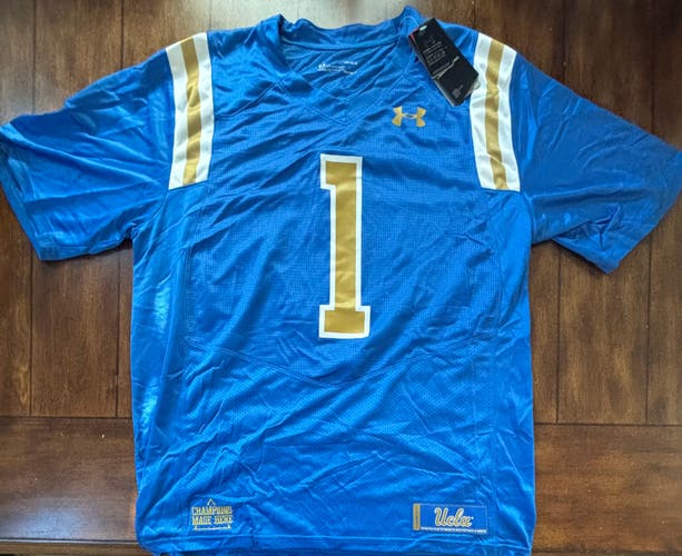 UCLA Bruins #1 Powder Blue College Football Jersey Adult Size Large New With Tag
