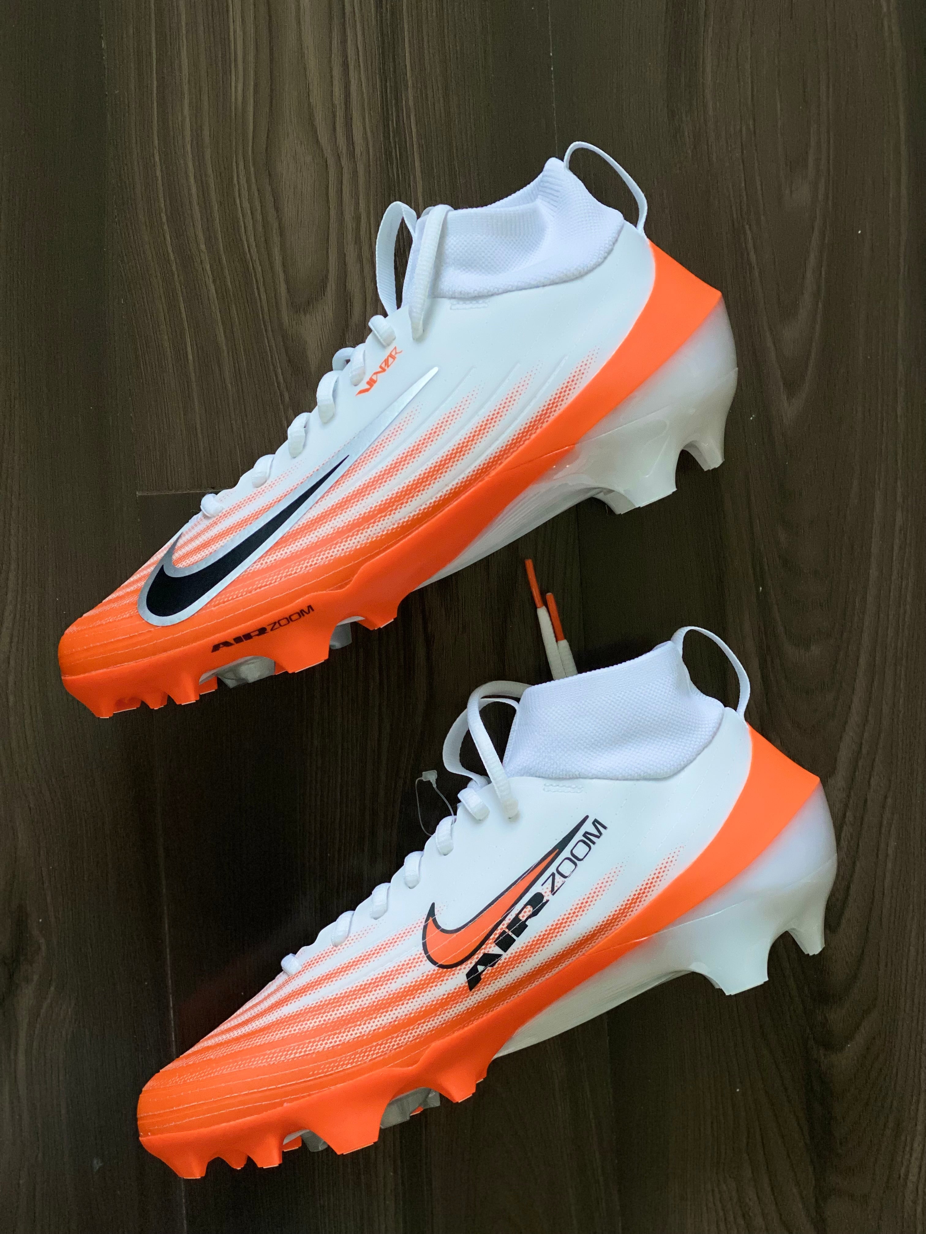 Nike Air Zoom Vapor Pro 1 Mens Size 9 Orange White Football Cleats NEW Nike Air Zoom Vapor Pro 1 Orange White Football Cleats men main image 2