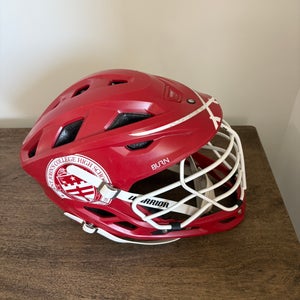 St. John’s game worn lacrosse helmet