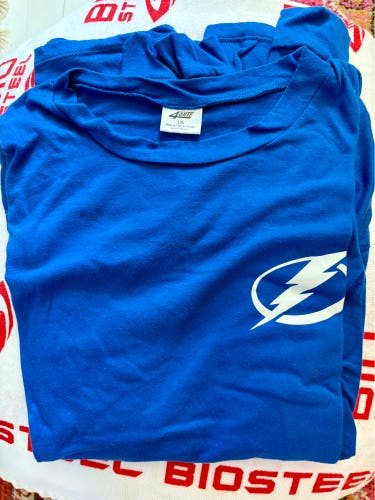Pro Stock 4orte NHL Tampa Bay Lightning Base Layer Shirt Blue Large