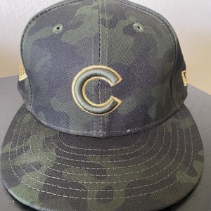 RARE Made In USA Chicago Cubs Armed Forces Day Hat New Era 59FIFTY 7 1/8