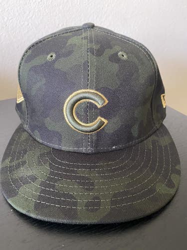 RARE Made In USA Chicago Cubs Armed Forces Day Hat New Era 59FIFTY 7 1/8