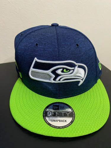 New Era NFL Seattle Seahawks 2018 Sideline Home 9FIFTY Snapback Blue/Green