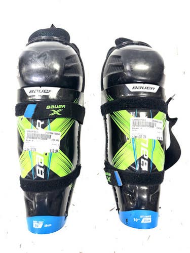 Used Bauer X Junior Shin Guards Black 10" 11860-S000297663