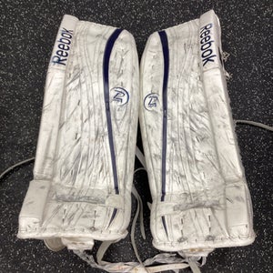 Reebok (Used) White Senior 35" Goalie Leg Pads