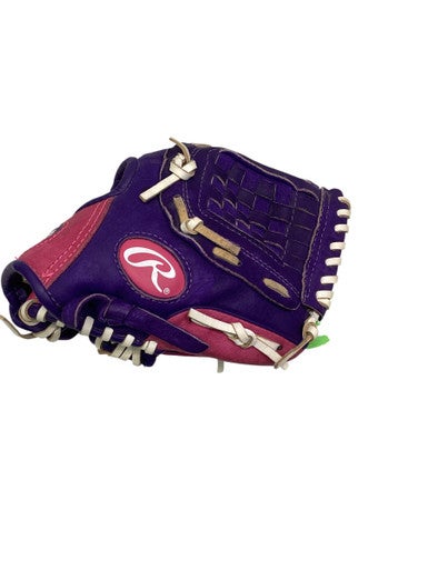 Used Rawlings 10 INCH HIGHLIGHT BB/SB Glove RH Throw Purple 10" 11347-S000256027