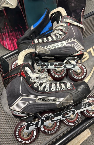 Bauer X500R (Used) Size 7.5 Inline Hockey Skates x500