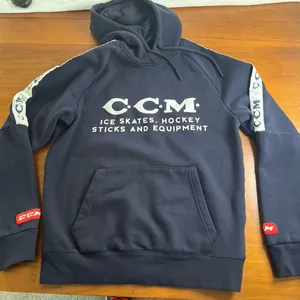 CCM Hockey Heritage Logo Fleece Hoody Senior/Adult-Nightfall Adult S Small RARE
