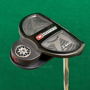 Odyssey O-Works 2-Ball Black 35.25" Double-Bend Mallet Putter w/Super Stroke